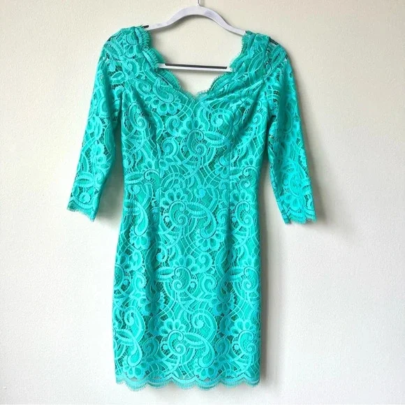 Lilly Pulitzer Meryl Lace Mini Dress in Poolside Blue - Picture 4 of 9